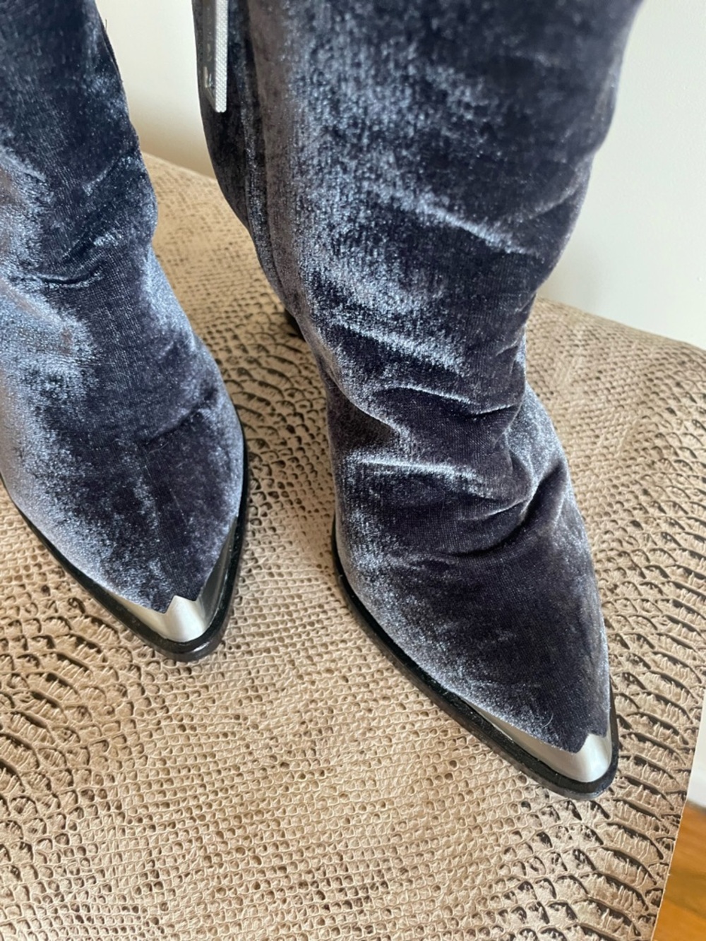 Western Velvet Boots